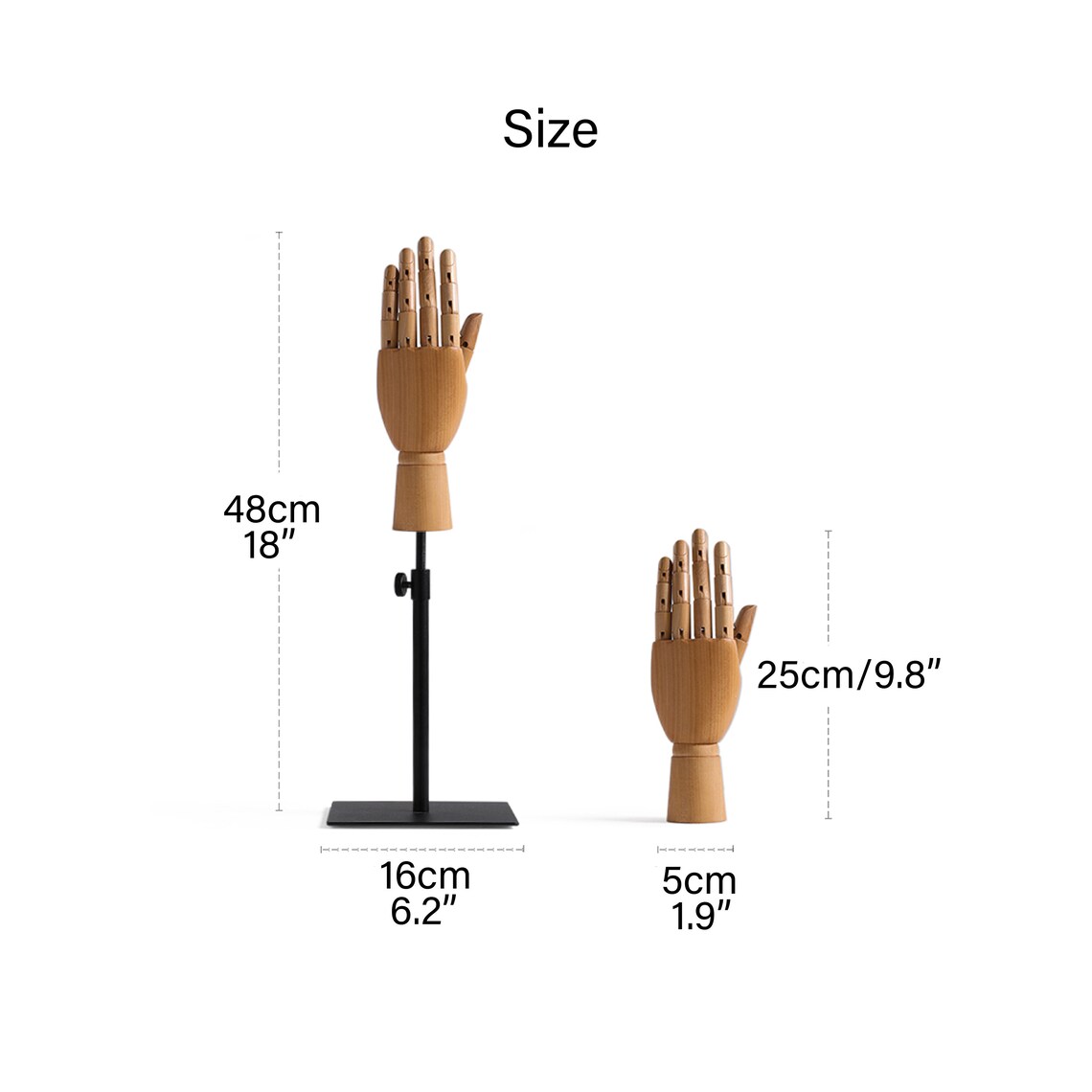 Adjustable Wooden Hand Display: Jewelry Organizer, Home Decor - Etsy