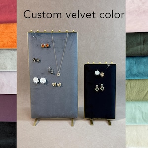 Custom Velvet Color Jewelry Display, Velvet Jewelry display, earring holder, jewelry display, necklace stand, jewelry holder,