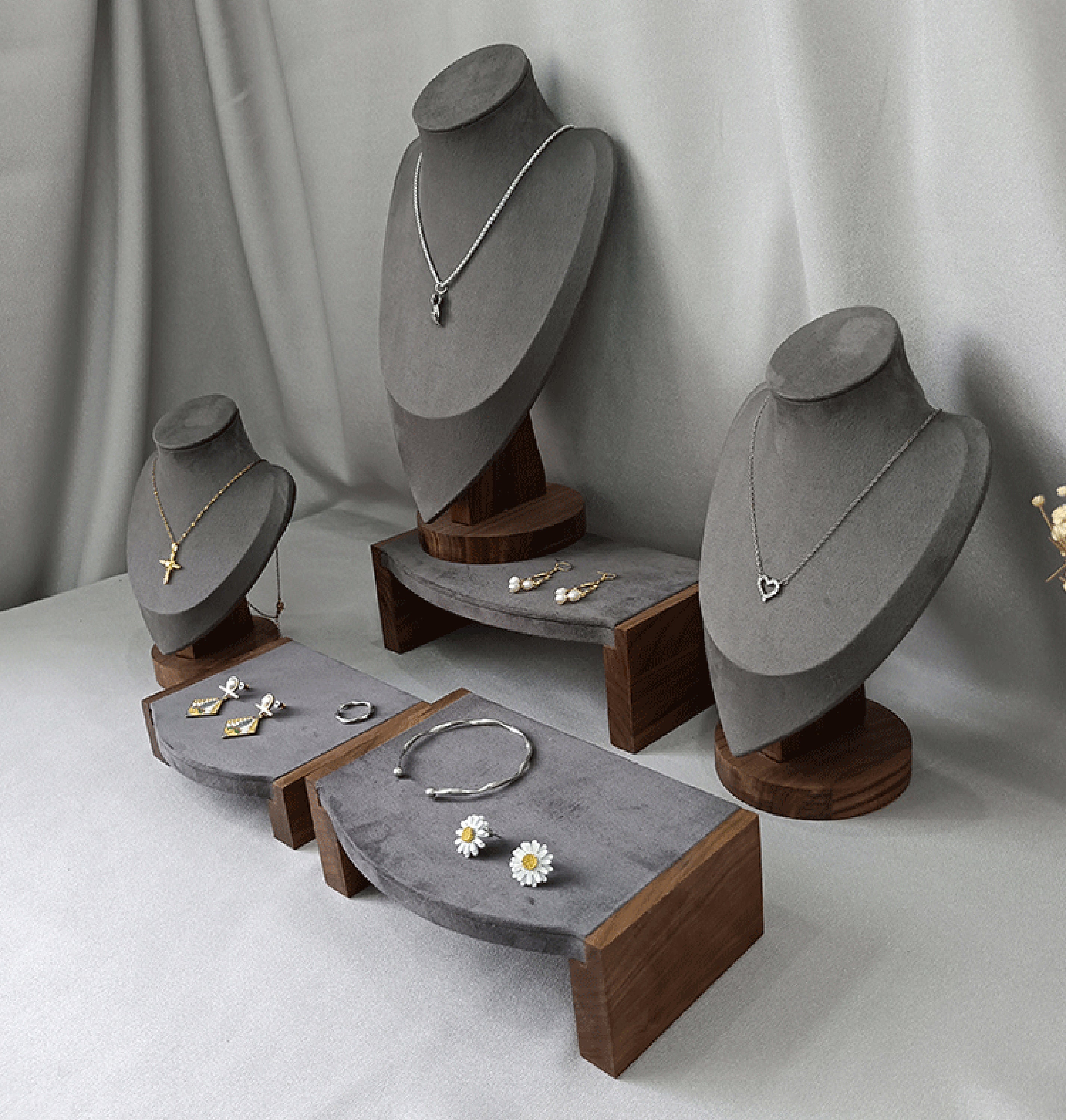 Retro Jewelry Display Velvet Jewelry Display Earring Holder Etsy