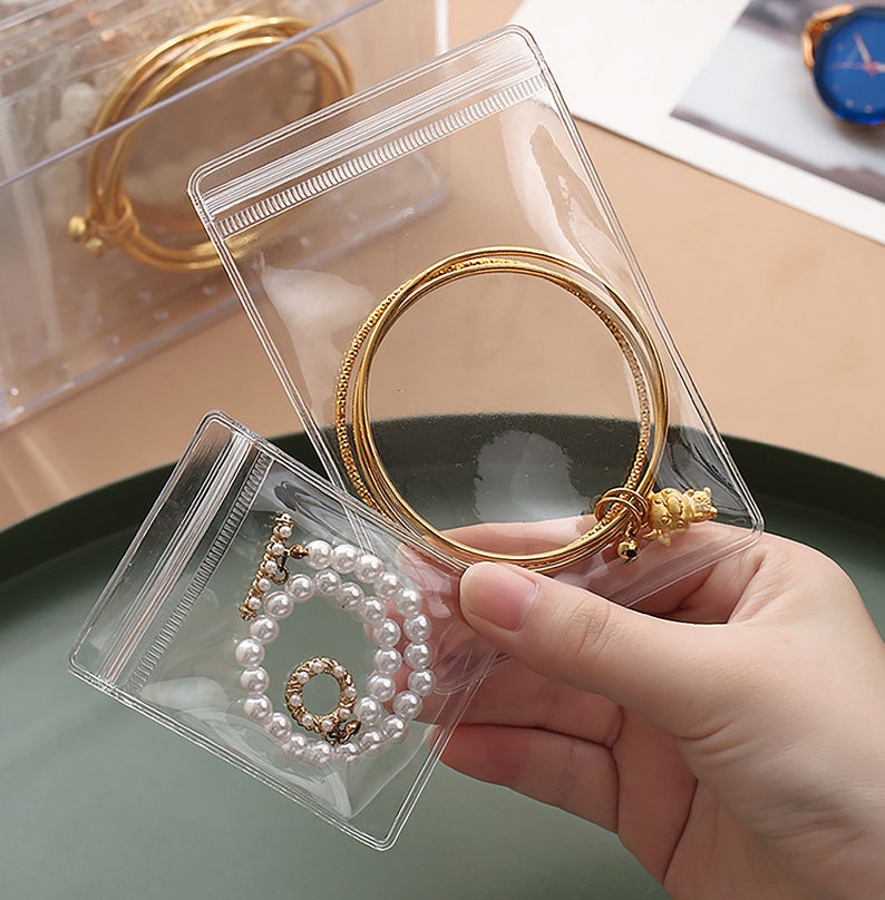 Clear Jewelry Bag Self Seal Plastic Pack Zipper Lock Bags Etsy