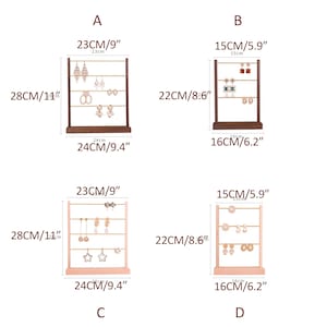 Wood Earring Stand Earring Display Holder Wood Jewelry - Etsy