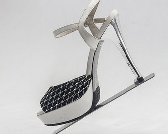 Shoe Riser, Stainless Steel Shoe Display, Metal Shoe Display, Shoe Rack Sandals Display , High Heel Shoe Riser Stand,