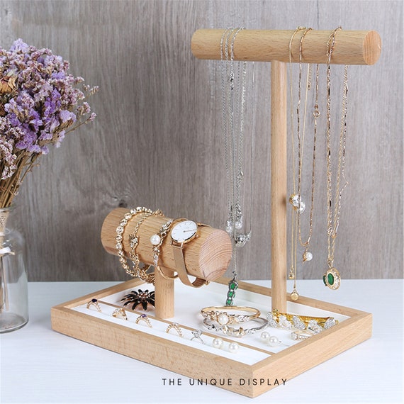 Wooden Bracelet Jewellery Display Holder & Stand 