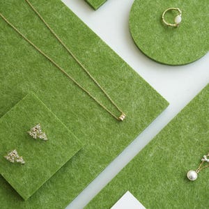 Green Felt Jewelry Display Rack: Store Counter Organizer - Etsy