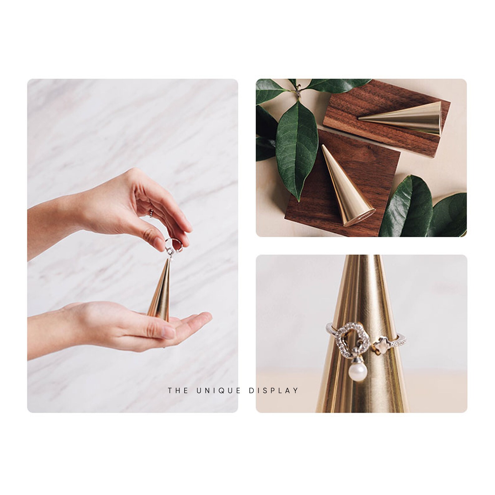 Ring holder brass ring stand brass ring display home decor Etsy