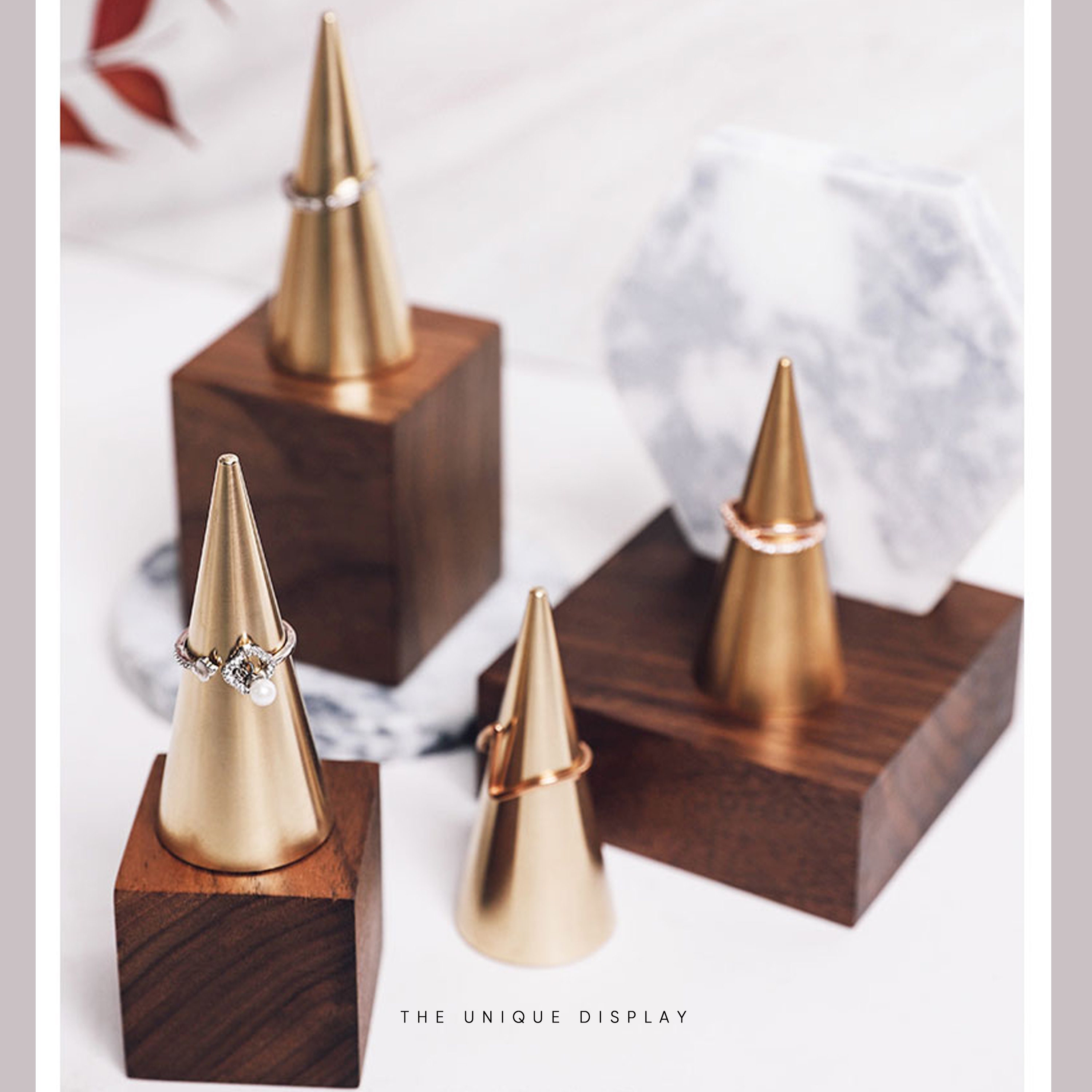 Ring holder brass ring stand brass ring display home decor Etsy