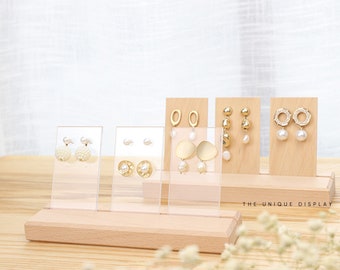 Wooden Earring Display Stand: Craft Show Jewelry Organizer