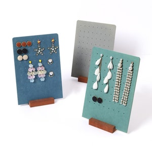 earring holder, stud holder, long earring stand, jewelry organizer, earring display, jewelry display, store display, fiberboard display,