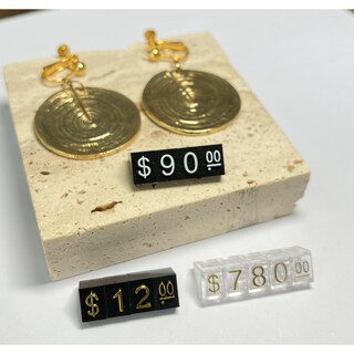 30 Set Cartellini Prezzi Digitali Con Cubi 510 Pezzi - Espositori In ABS Per Gioielli, Orologi, Vetrine, Cubi 4x6mm, Caratteri E Numeri Stampati A Caldo, Riutilizzabili