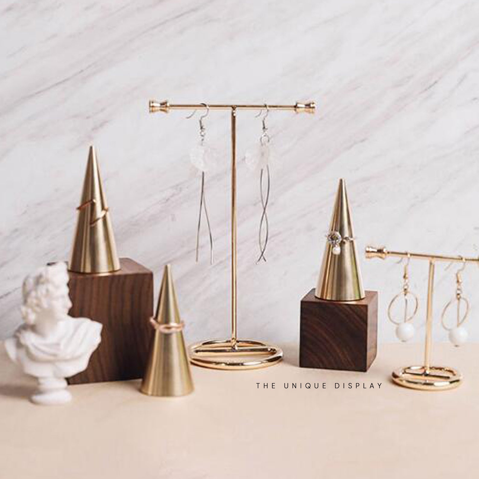 Ring holder brass ring stand brass ring display home decor Etsy