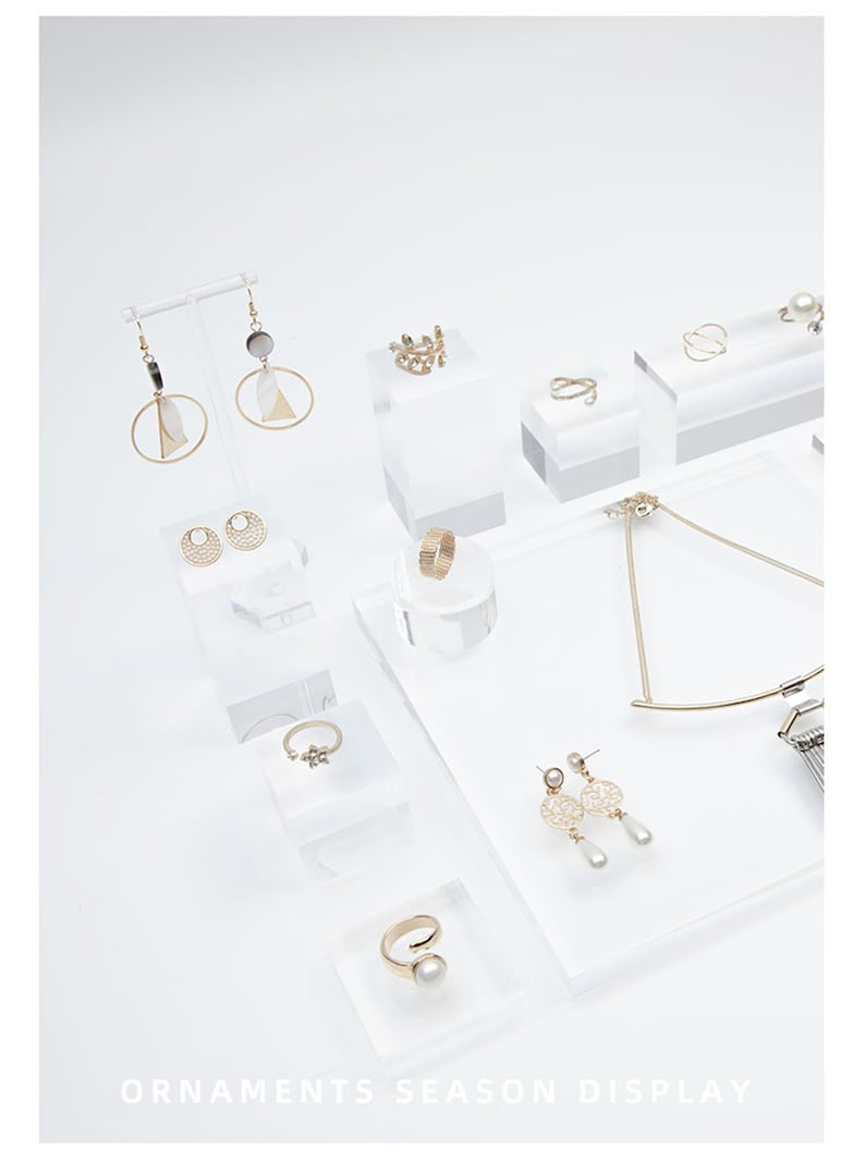 Clear Acrylic Jewelry Display Set Acrylic Jewelry Stand Etsy