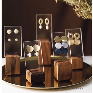 houten oorbel houder, stud stand, oorbel display, houten oorbel houder, stud standhouder, verticaal weergeven, acryl oorbel stand, 719