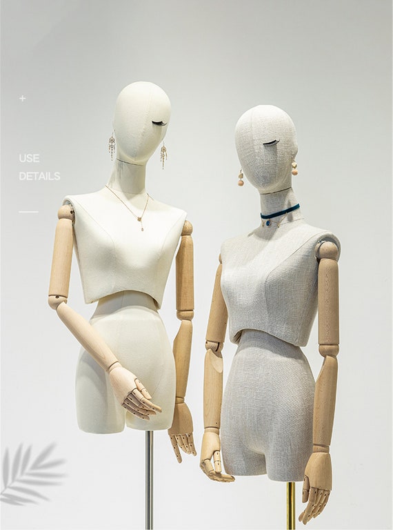 half body female mannequin stand,female half