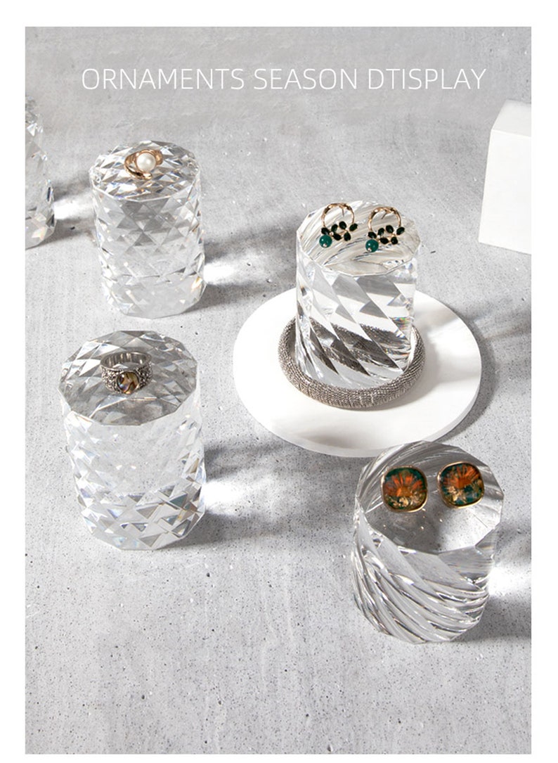Clear Acrylic Jewelry Display Set Acrylic Jewelry Stand Etsy