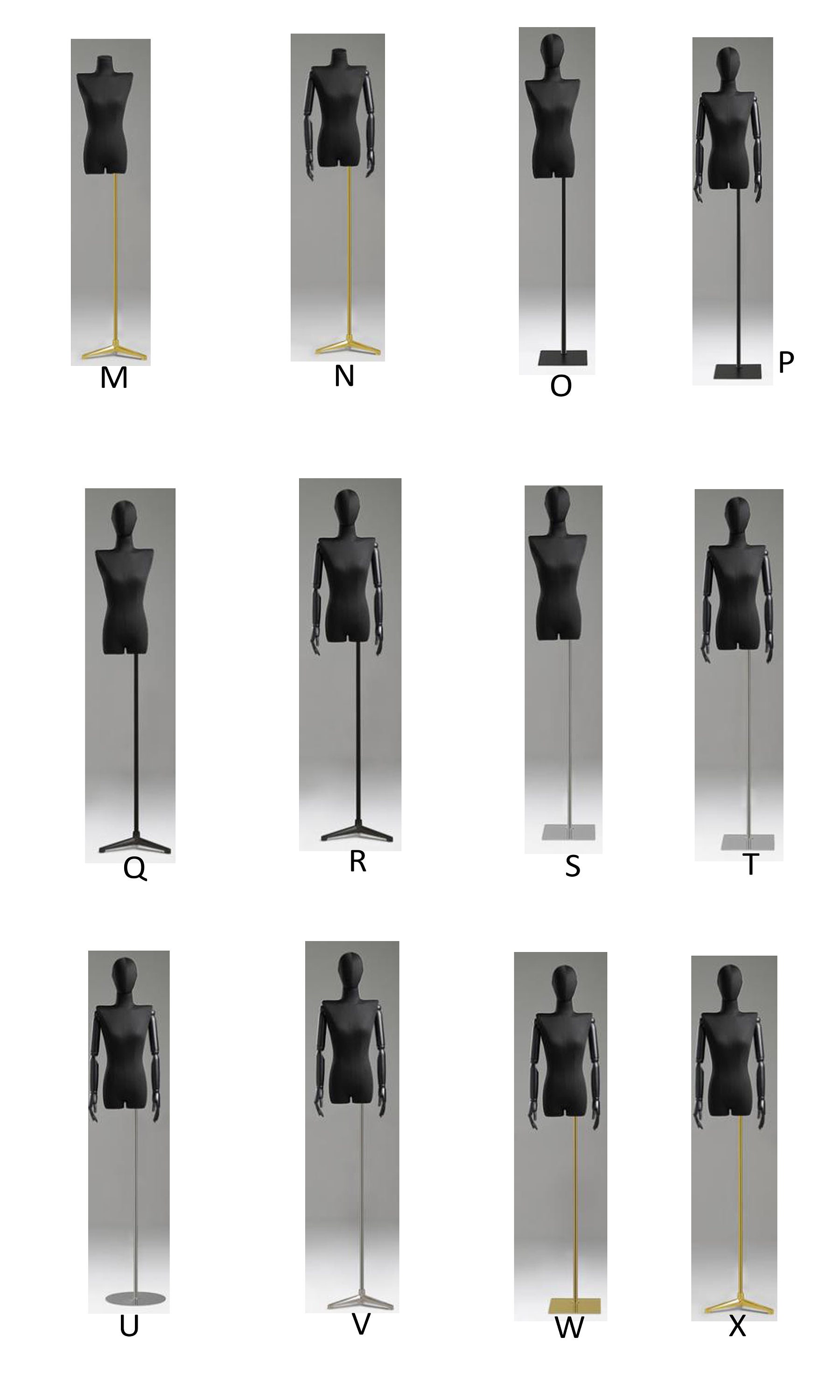 Adjustable Height Female Mannequin, Half Body Mannequin With Metal Base,  Adult Mannequin With Wooden Hand, Flexible Wooden Finger, LG806 