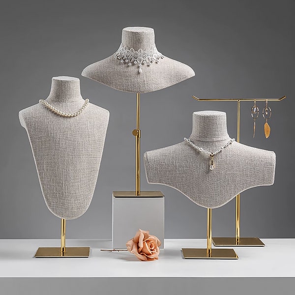 Necklace Display, Jewelry Display, Bust Accessories Display, Scarf Display, Adjustable Mannequin Head Stand, Necklace Display Set,