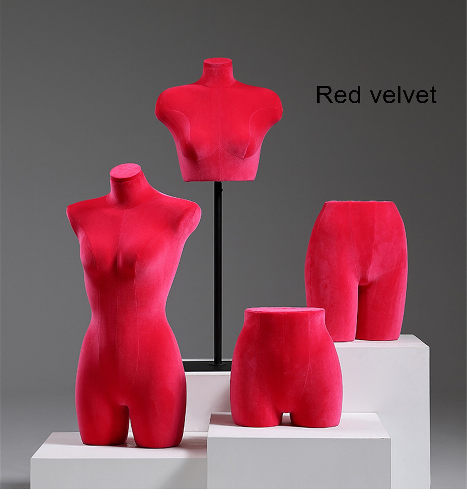 Velvet Female Half Body Mannequin Mannequin with Adjustable Etsy