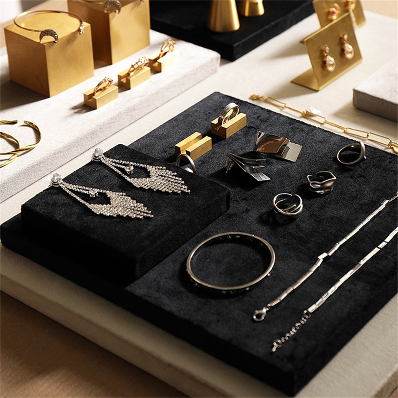 Retro Jewelry Display Velvet Jewelry Display Necklace Etsy