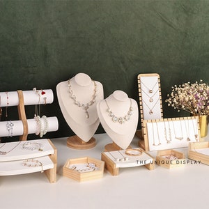 jewelry display set, jewelry organizer, ring stand, earring stand, wood jewelry display, wooden organizer, earring display, display, 19103