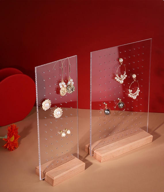 Earring Holder Acrylic Jewelry Stand Wood Jewelry Stand Earring