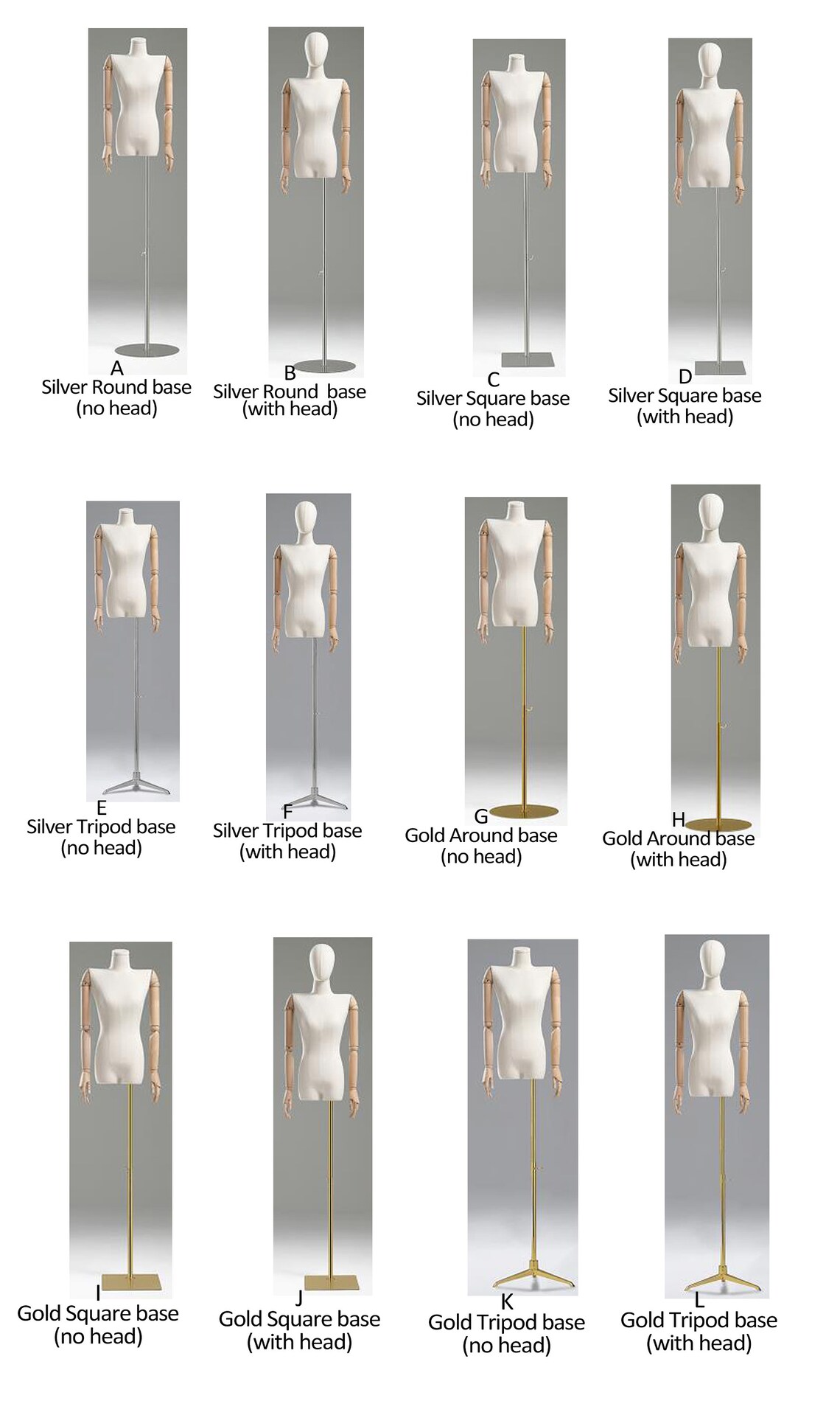 Adjustable Height Female Mannequin Half Body Mannequin with Etsy