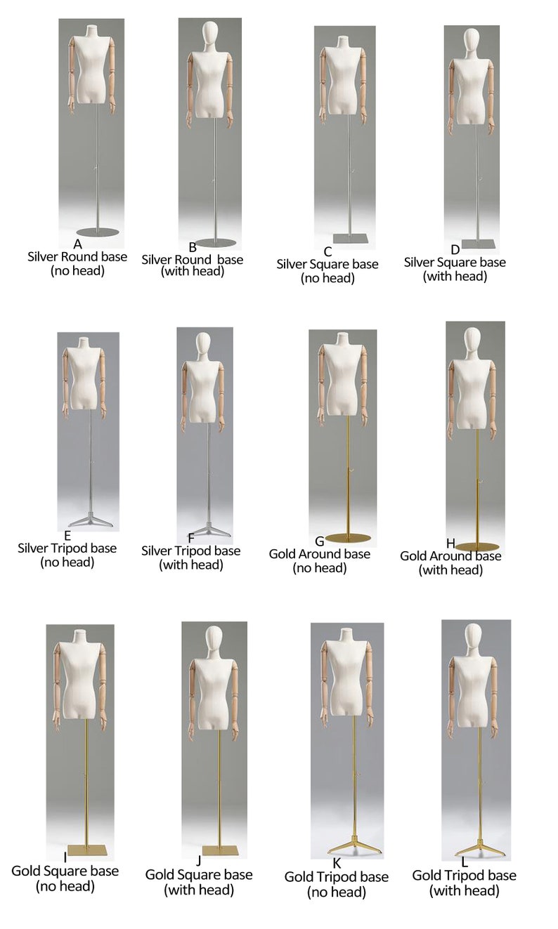 Adjustable Height Female Mannequin Half Body Mannequin With Etsy