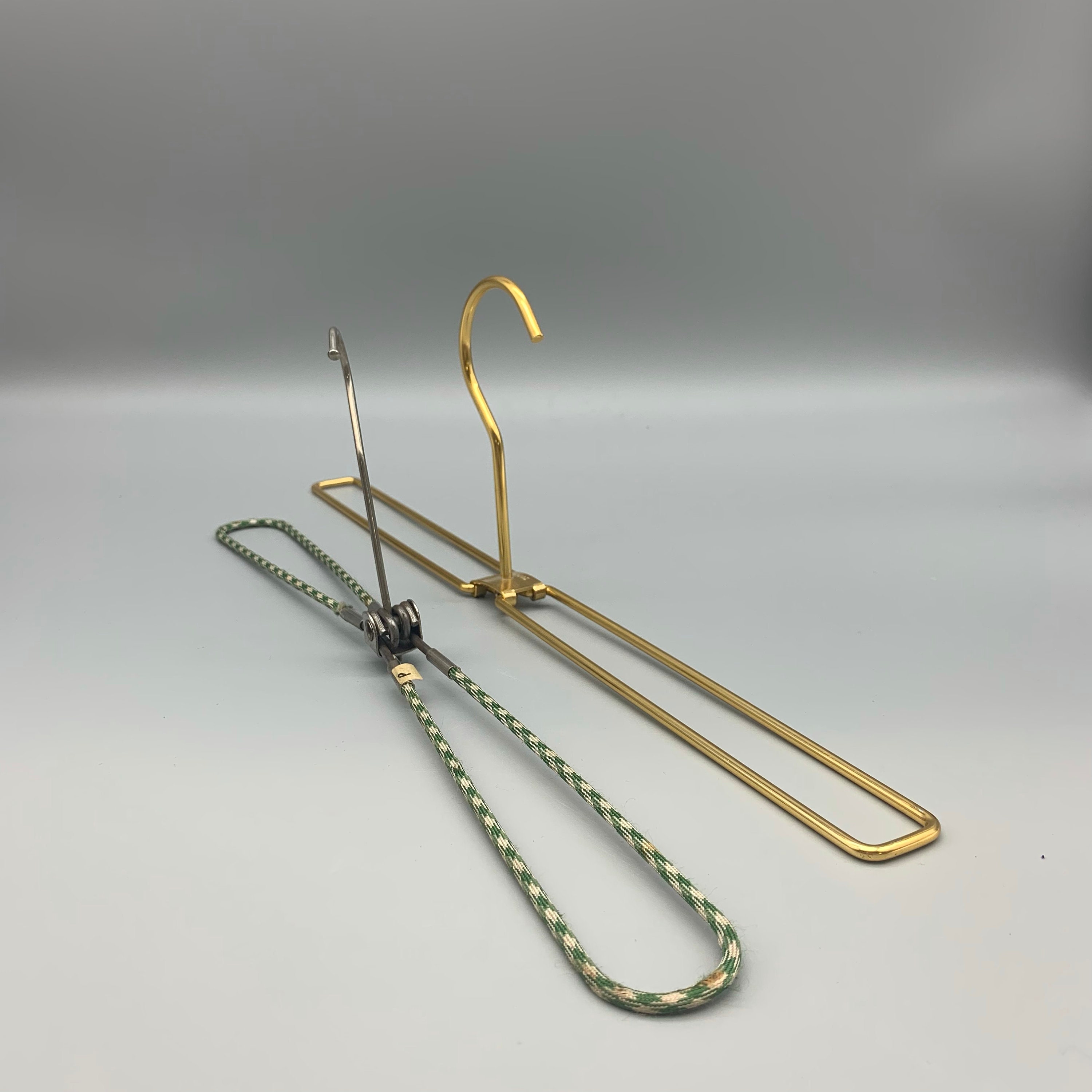 Par de vintage travel folding coat clothes hangers x 2 gold Etsy