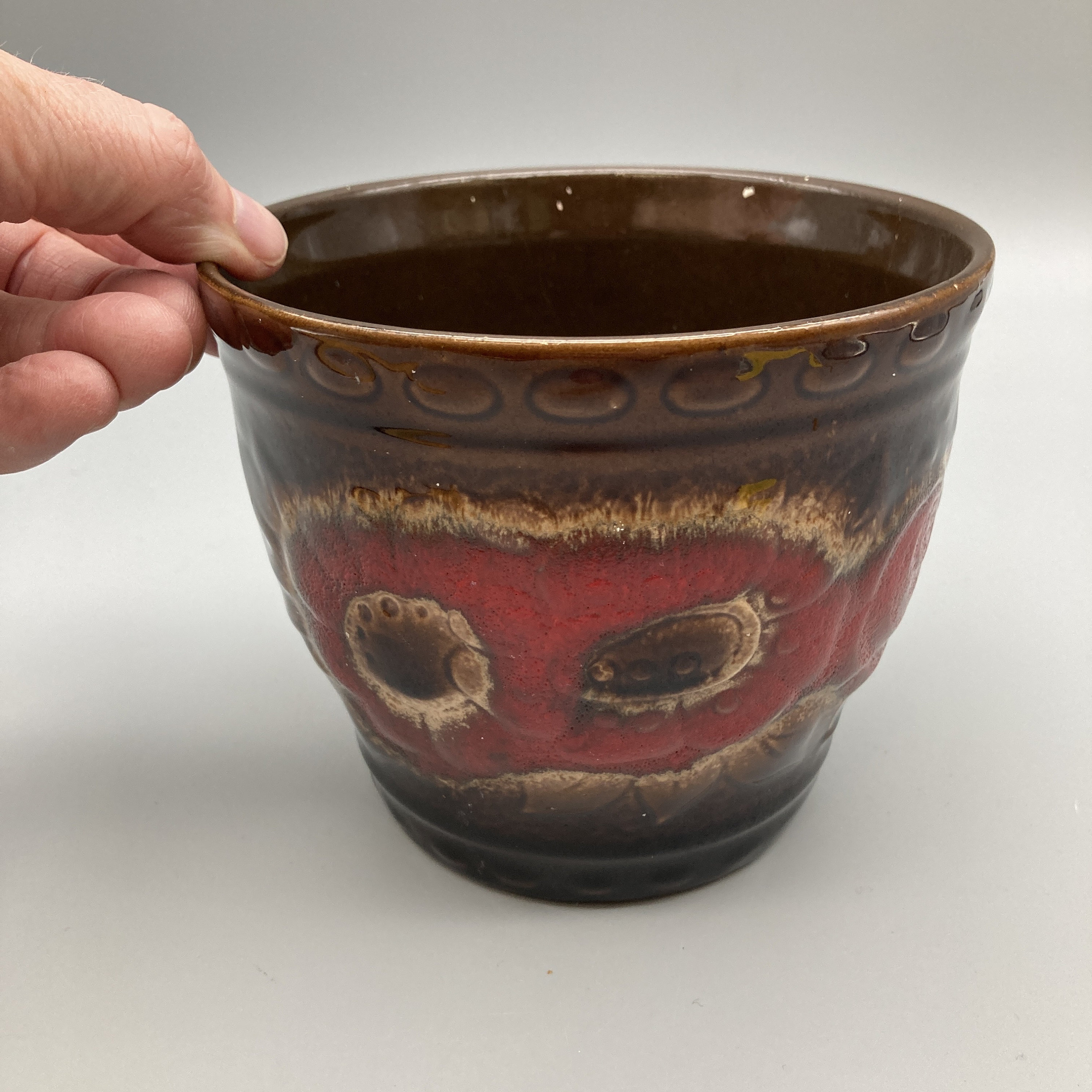 Fat Lava Jopeco プランターポット Planter Jopeko Fat Lava Orange Red Beige Brown 70s Seventies