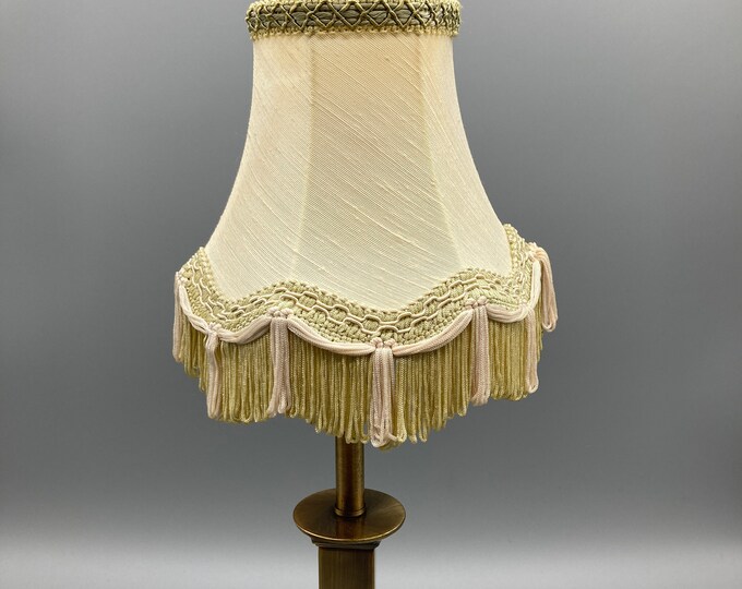 Small Vintage Light Green and Cream Fringed Clip on Bell Etsy