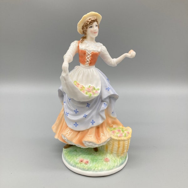 Royal Worcester 'Fruit Picking' Limited Edition Numbered Figurine by Maureen Halson