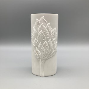 Kaiser White Bisque Porcelain Vase: Manfred Frey Mid-Century Modern Art Pottery
