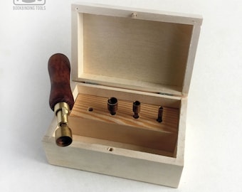 Brass Circle Gouges – Set of 4 - Bookbinding tools