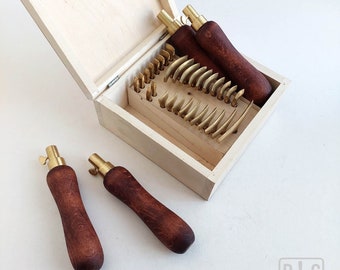 Brass Gouges - Set of 30 - Bookbinding tools