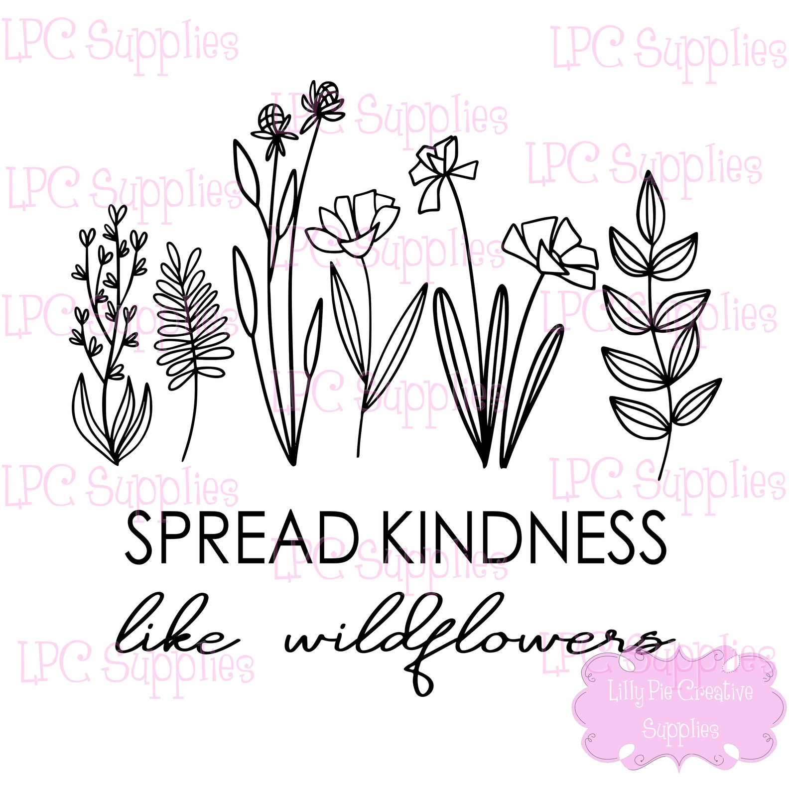Spread Kindness Like Wildflowers Sublimation Transfer Spread - Etsy