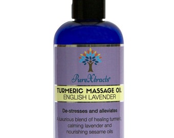 TURMERIC Massage Oil with English Lavender- 100% Natural