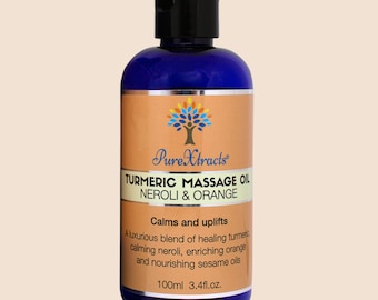 TURMERIC Massage Oil with Neroli & Orange- 100% Natural