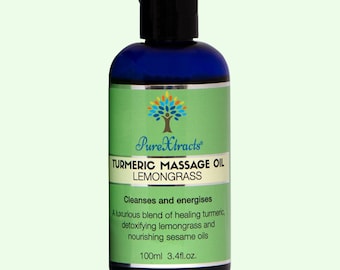 TURMERIC Massage Oil with Lemongrass- 100% Natural