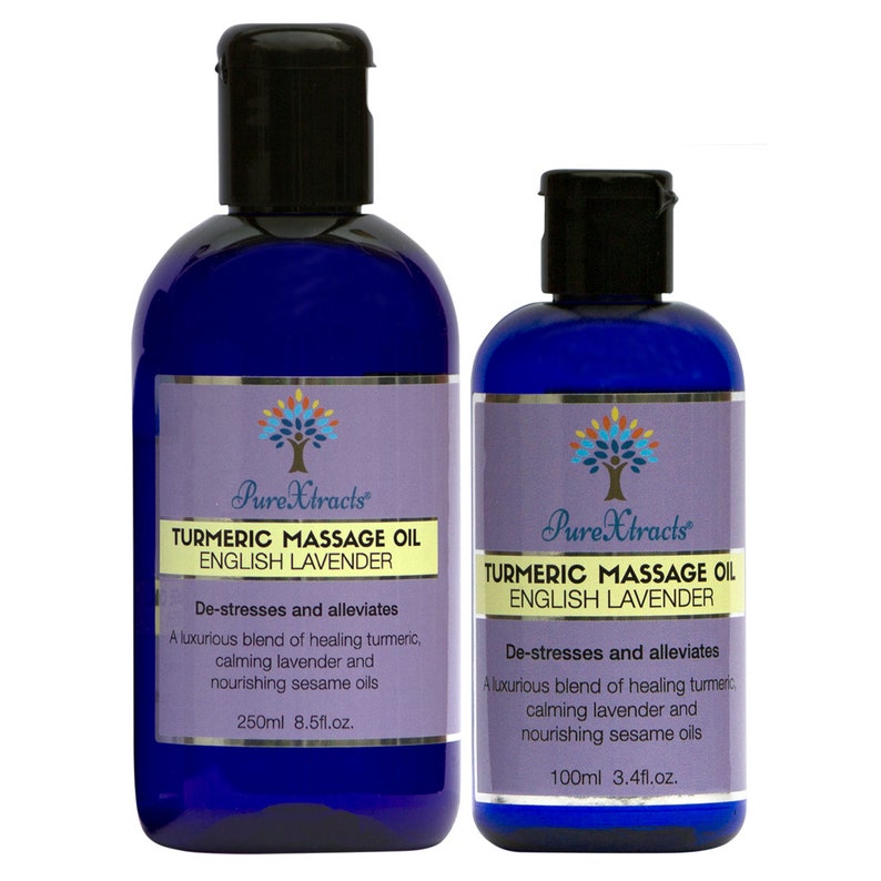TURMERIC Massage Oil With English Lavender 100 Natural Etsy UK
