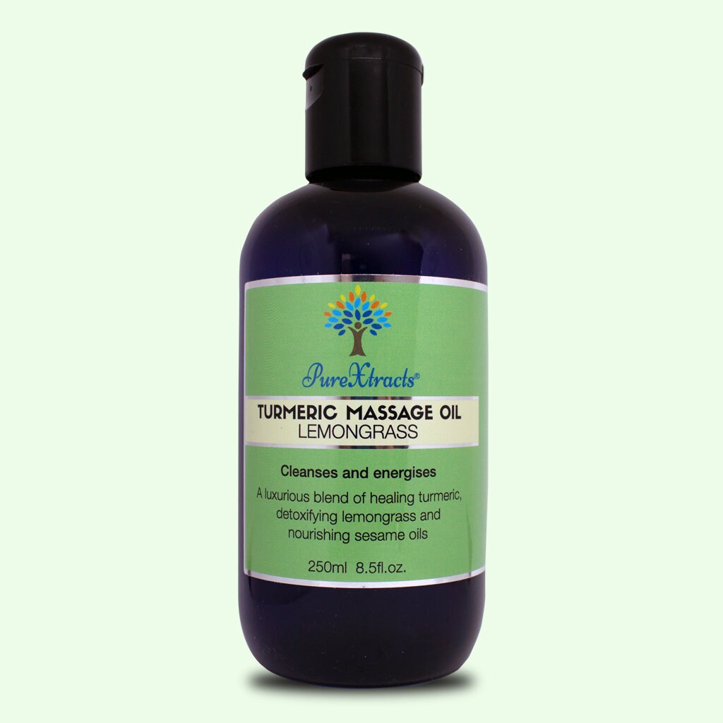 TURMERIC Massage Oil With Lemongrass 100 Natural Etsy UK