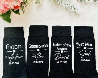 Groom socks/personalised wedding socks/wedding gift/groomsmen socks/custom socks/father of the bride socks/father of the bride/personalised