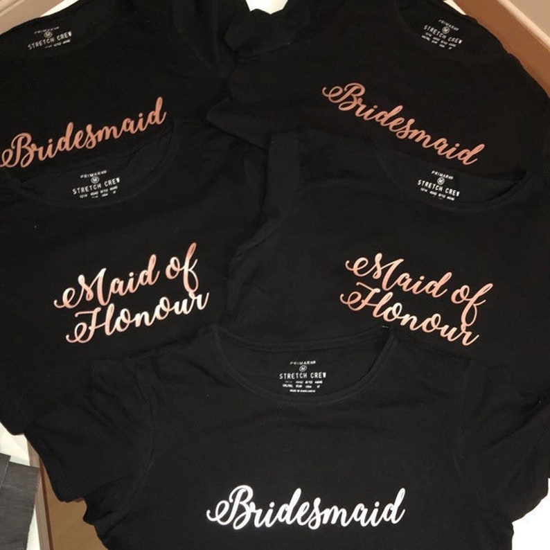 Bride/Bridesmaid/Maid of honor/Mother of the Bride t-shirt transfer, Wedding decal, Heat Transfer, DIY transfer, Iron On 