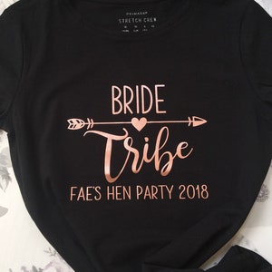 Personalized Hen Party Iron On T-Shirt Transfer: Bride & Bridesmaid DIY Decal