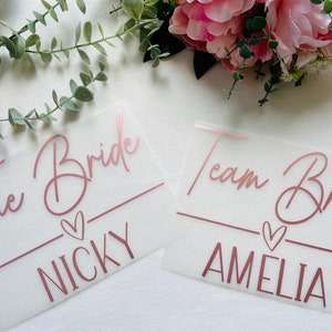 Personalized Hen Party Iron-On T-Shirt Transfer: Bride & Bridesmaid DIY Decal