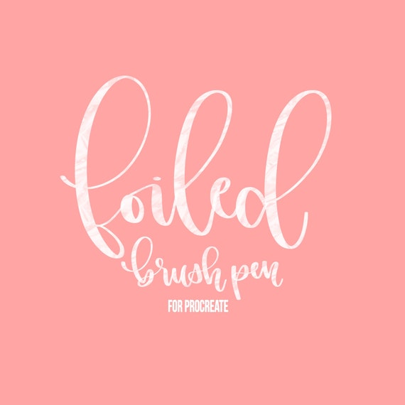 Foiled Procreate Brush Pen Digital Download For Ipad Apple Etsy