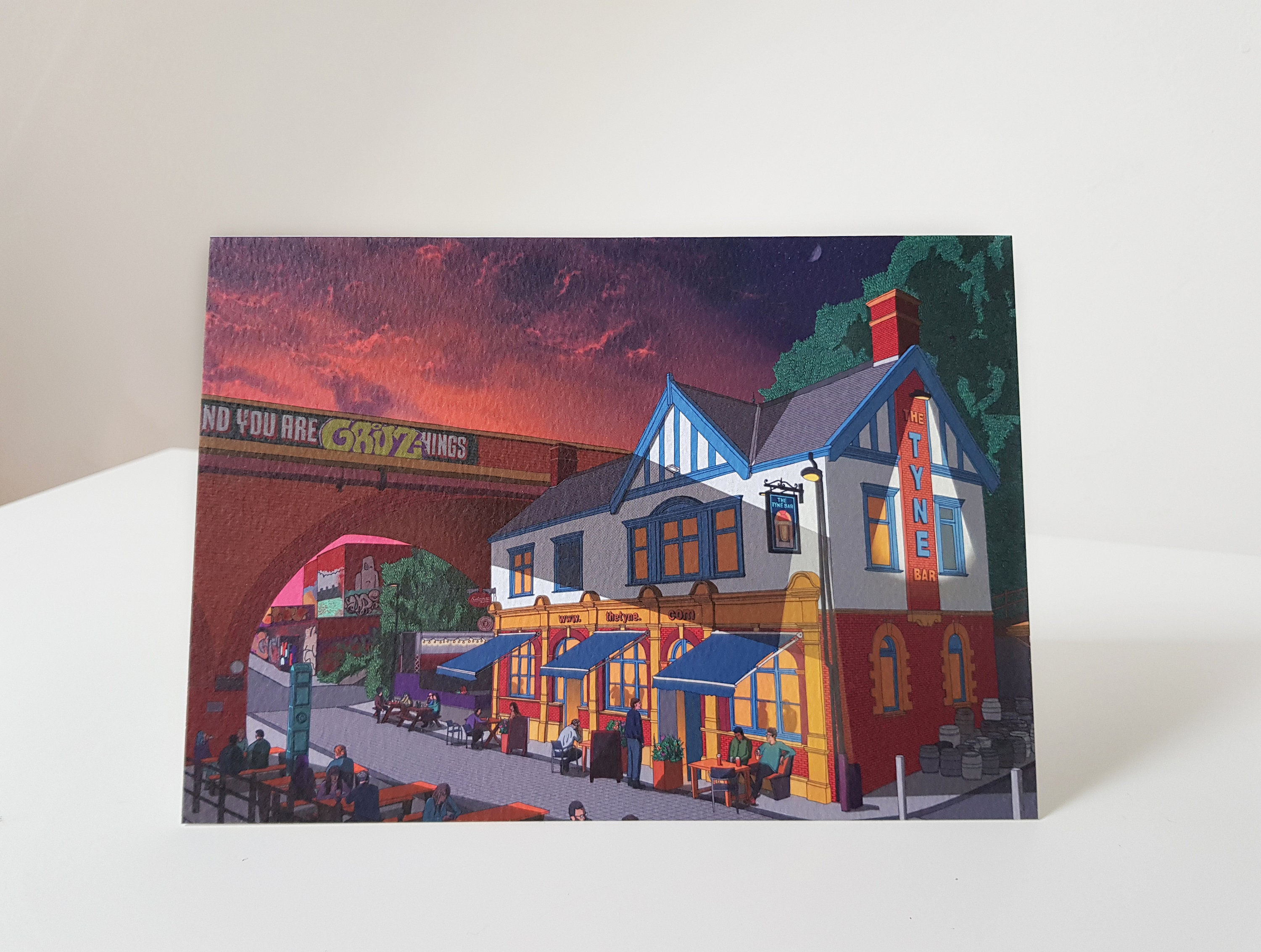 Tyne Bar Newcastle Greetings Card — Yvette Earl Illustration