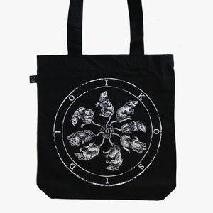 Rattenkönig - Screen Printed Tote Bag - white ink on black organic cotton bag