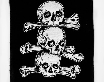 Skulls of Kutna Hora - Aufnäher mit Siebdruck