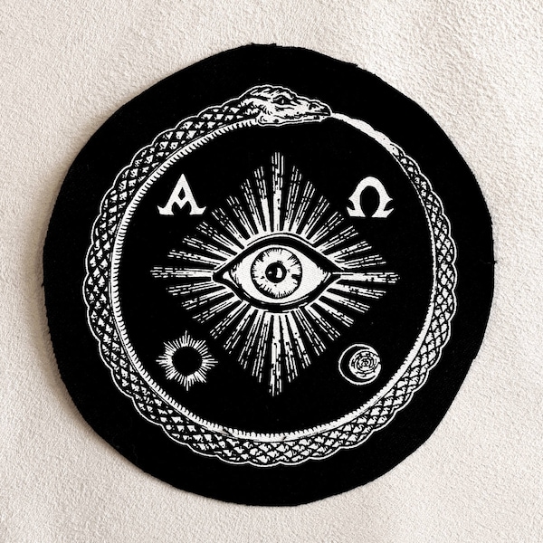 screen printed patch "Eye of Ouroboros"