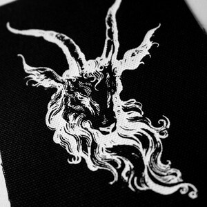 Screen printed patch GOAT 16 x 10,5 cm. image 2