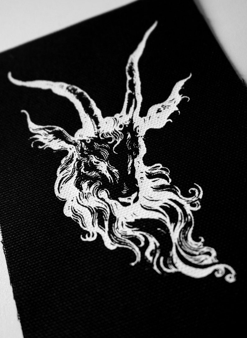 Screen printed patch GOAT 16 x 10,5 cm. image 2